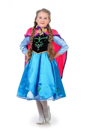 Дитячий карнавальний костюм Анна Крижане серце.
У комплекті: плаття, корсет зі ш. . фото 3