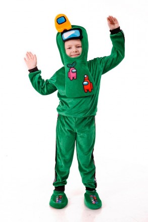 Маскарадный детский костюм
 Амонг Ас зеленый
В карнавальный костюм Амонг Ас вход. . фото 2