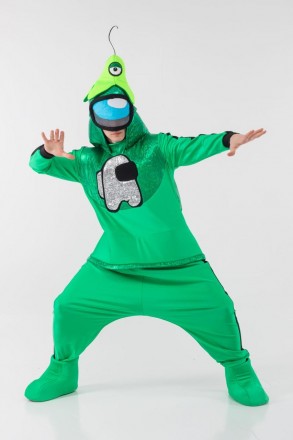 
Зелений AmongUs «Амонг Ас» карнавальний костюм для аніматорів
До складу карнава. . фото 2