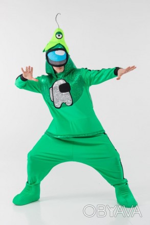 
Зелений AmongUs «Амонг Ас» карнавальний костюм для аніматорів
До складу карнава. . фото 1