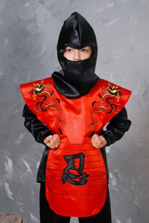 Детский маскарадный костюм "Ниндзя" 
Детский карнавальный костюм Ниндзя. В компл. . фото 3