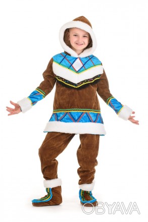  Дитячий карнавальний костюм Ескімос
 
У комплекті: кофта, штани, чоботи.
Матері. . фото 1