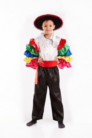 Детский карнавальный костюм Мексиканца.
В комплекте: рубашка, пояс, брюки, сомре. . фото 2