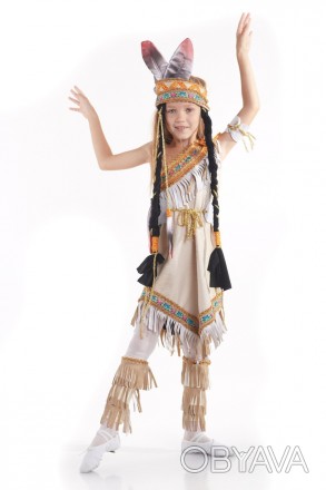 Дитячий карнавальний костюм Індіанка.
У комплекті: головний убір, плаття, гетри
. . фото 1