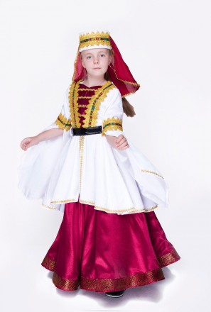 Дитячий карнавальний костюм Грузинки для дівчинки.
У комплекті: головний убір, к. . фото 2