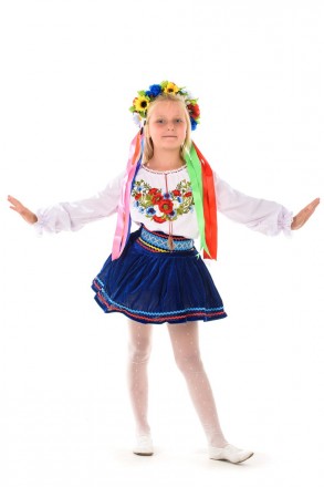  Карнавальный костюм Украинки для девочки.
В комплекте: головной убор - веночек . . фото 2