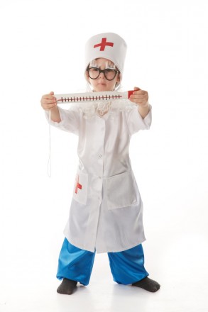 Детский карнавальный костюм "Доктор", "Врач", "Айболит". В комплекте: халат, гол. . фото 3