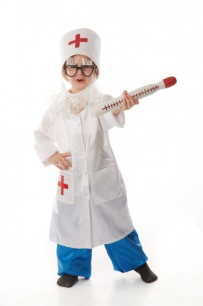 Детский карнавальный костюм "Доктор", "Врач", "Айболит". В комплекте: халат, гол. . фото 2