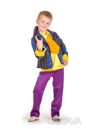 Детский карнавальный костюм "Стиляга".
В комплекте рубашка, штаны, галстук, жаке. . фото 1