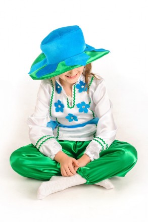 Детский карнавальный костюм Барвинок, Первоцвет для мальчика и девочки на весенн. . фото 3