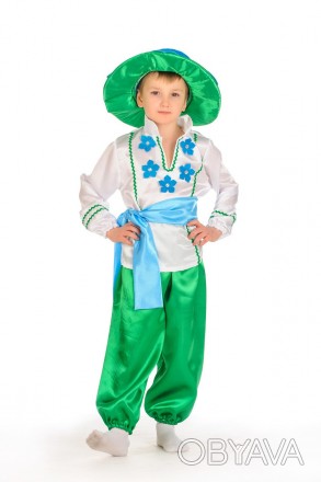 Детский карнавальный костюм Барвинок, Первоцвет для мальчика и девочки на весенн. . фото 1