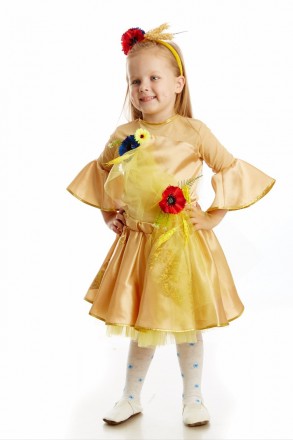 Детский карнавальный костюм ППШЕНИЦА, КОЛОСОК для девочки.
В комплекте: головной. . фото 2