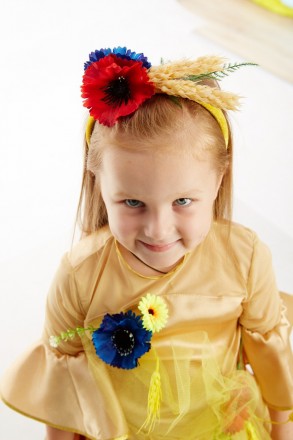 Дитячий карнавальний костюм ППШЕНІЦА, КОЛОСОК для дівчинки.
У комплекті: головни. . фото 3