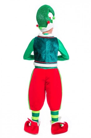
В карнавальный костюм Рождественского эльфа входит:
	Кофта
	Головной убор
	Обув. . фото 4