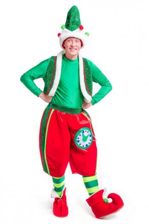 
В карнавальный костюм Рождественского эльфа входит:
	Кофта
	Головной убор
	Обув. . фото 5