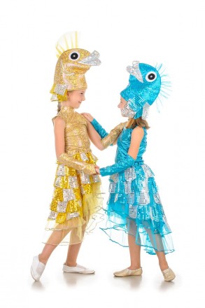 Детский карнавальный костюм рыбка. 
Детский карнавальный костюм рыбка для девочк. . фото 2