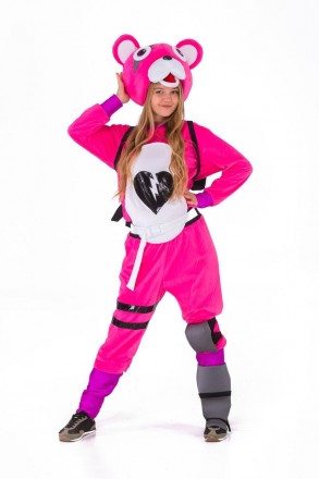 
В состав карнавального костюма Розовый мишка для аниматоров входят:
	Комбинезон. . фото 2