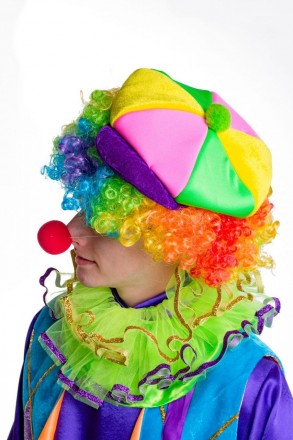 
«Клоун» карнавальный костюм для аниматоров
	Рубашка
	Бриджи
	Парик с кепкой
	Жа. . фото 7