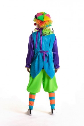 
«Клоун» карнавальный костюм для аниматоров
	Рубашка
	Бриджи
	Парик с кепкой
	Жа. . фото 3