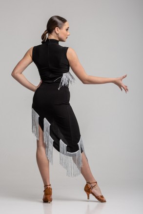Элегантная юбка для латиноамериканских танцев, выполнена на притачном поясе с ре. . фото 3