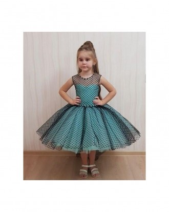 Нарядное праздничное бальное детское платье с укороченной асимметричной пышной ю. . фото 3
