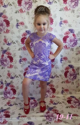 Нарядное праздничное бальное детское платье прямого силуэта со съёмной юбкой.
Ши. . фото 3