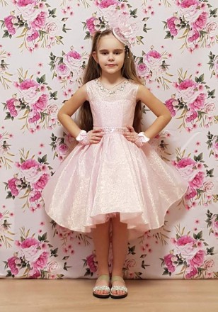 Нарядное праздничное бальное детское платье с укороченной пышной юбкой в стиле ". . фото 2