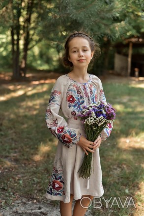 Дитяча блуза для дівчинки «ВЫШИВАНКА».
Стильна вишиванка для дівчинки з вишитими. . фото 1