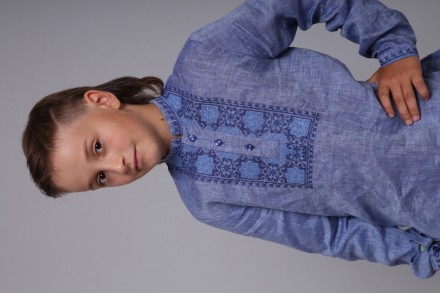  Дитяча сорочка з вишивкою хрестиком.
Розмір: 110,116,128,140,146,152, 158,164, . . фото 8