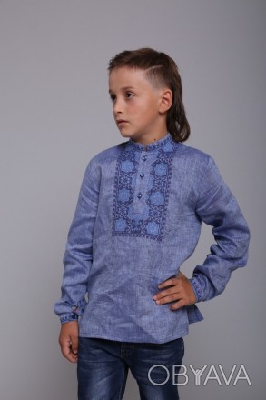  Дитяча сорочка з вишивкою хрестиком.
Розмір: 110,116,128,140,146,152, 158,164, . . фото 1