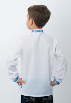 
Белая детская рубашка с вышивкой .
Размер: 110,116,122,128,134, 140, 148, 152,1. . фото 5