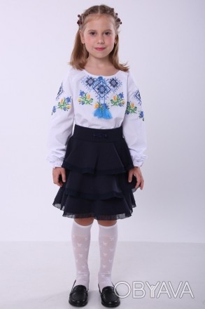 Дитяча блуза для дівчинки «ВЫШИВАНКА».
Стильна вишиванка для дівчинки з вишитими. . фото 1