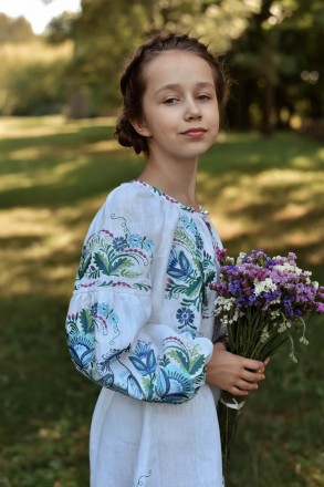 Дитяча блуза для дівчинки «ВЫШИВАНКА».
Стильна вишиванка для дівчинки з вишитими. . фото 4