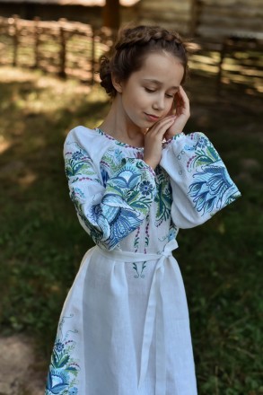 Дитяча блуза для дівчинки «ВЫШИВАНКА».
Стильна вишиванка для дівчинки з вишитими. . фото 3