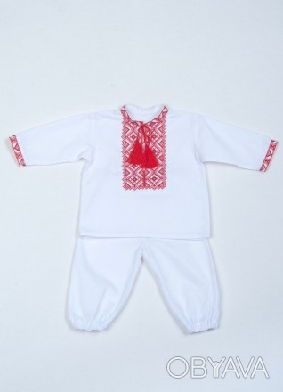 
Крестильный набор для мальчика представлен комплектом из рубашки-вышиванки и шт. . фото 1