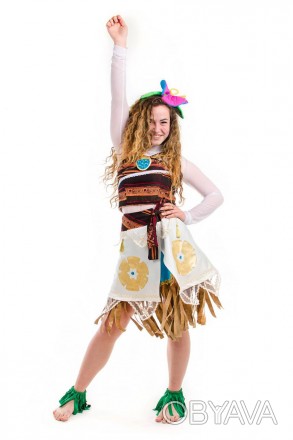 
Дорослий карнавальний костюм для аніматорів Моана
У комплекті: обруч із квіткою. . фото 1