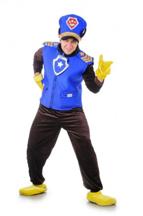 Взрослый карнавальный костюм для аниматора Чейз Щенячий патруль
В комплекте: го. . фото 2