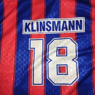 Ретро футболка FC Bayern Munchen, Klinsmann, размер-XL, длина-70, под мышками-58. . фото 5