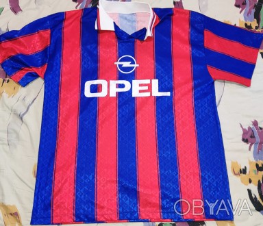 Ретро футболка FC Bayern Munchen, Klinsmann, размер-XL, длина-70, под мышками-58. . фото 1