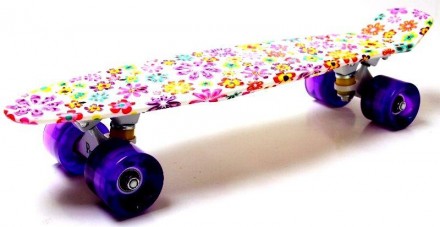  Penny Board Violet Flowers изготовлен из высококачественных материалов, что обе. . фото 4