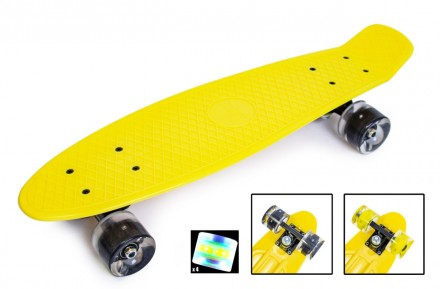 Бесшумный городской трюковый скейт Penny Board Yellow - это превосходный выбор д. . фото 2