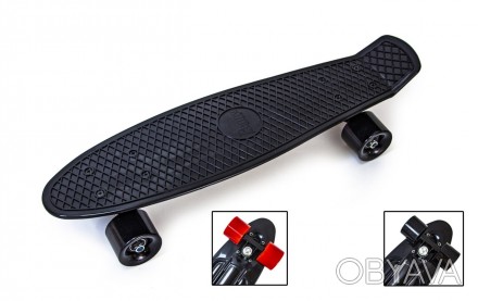  Penny Board Black Матовые колеса - универсальная модель пенниборда для взрослых. . фото 1