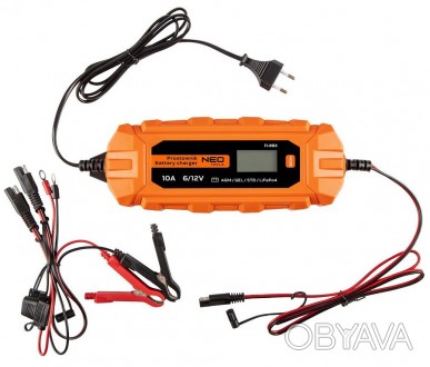 Neo Tools Зарядний пристрій автоматичний, 10А/160Вт, 3-200Ач, для автомобільних