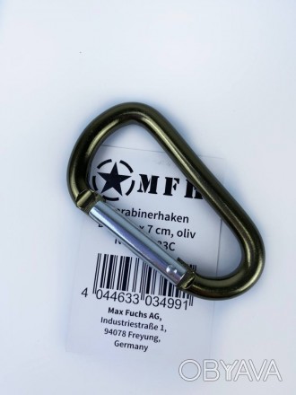 
 
 КАРАБІН
Виробник: MFH, Німеччина
Матеріал: нержавіючий метал
D 7mm*7cm
Колір. . фото 1