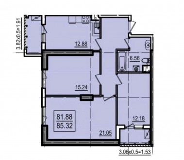 Трикімнатна квартира в ЖК Посейдон 
Розташована на сьомому поверсі 24-поверховог. Киевский. фото 8
