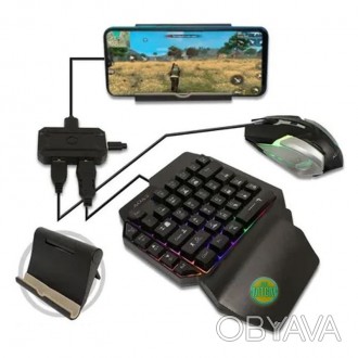 
Описание:
-Набор геймеров с клавиатурой одной рукой, мышью, поддержкой мобильны. . фото 1