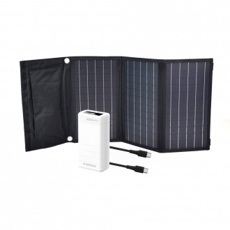 Склад комплекту: портативна сонячна панель New Energy Technology 30 W Solar Char. . фото 2