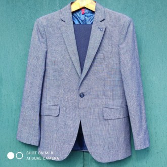 Продается классический мужской костюм двойка светло синего цвета. Подойдет молод. . фото 4