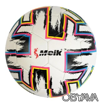 Футбольный мяч MEIK, белый, 5 размер, мягкий PVC, резиновый баллон
Мяч футбольны. . фото 1