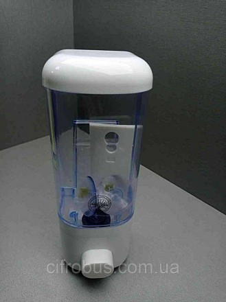 Дозатор жидкого мыла Trento (белый) - небольшой кнопочный дозатор моющего средст. . фото 3